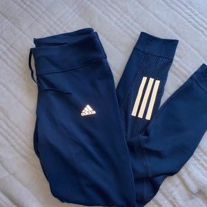 Adidas blue running leggings
